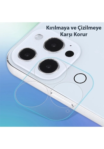 Gor Apple İphone Uyumlu 13 Pro 13 Pro Max 3d Tempered Cam Kamera Koruyucu 2adet Set- 5775