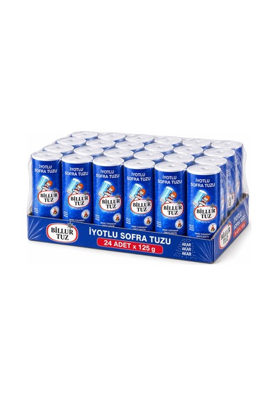 Billur Tuz 125 Gr Tuzluklu Karton Piknik Boy X 24 Adet
