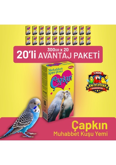Çapkın Muhabbet Kuşu Yemi - 20 Adet 300 G