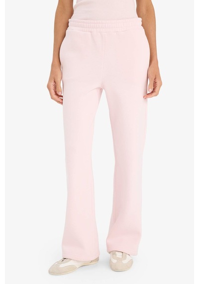Defacto Straight Fit Basıc Cepli Yüksek Bel Eşofman Altı B8571AX25SP Pembe