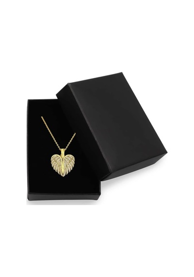 Kişiye Özel İsim Yazılı Melek Kanatlı Kalp Kolye