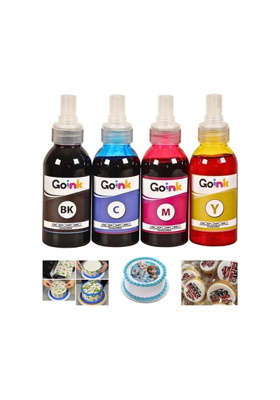 Goink Canon Gı-41 Uyumlu Gıda Mürekkebi Seti 4x100 Ml Cmyk - Pasta Ve Kurabiye Süsleme İçin Yüksek Kaliteli Edible Ink