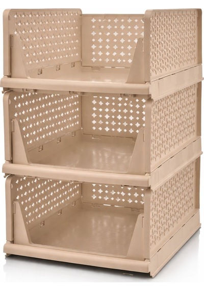 Decorev Organizer 3 Katlı Kayar Raf Kahverengi