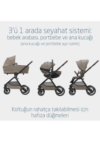 Maxi-Cosi Oxford Çift Yönlü Seyahat Sistem Olabilen Bebek Arabası Twillic Truffle