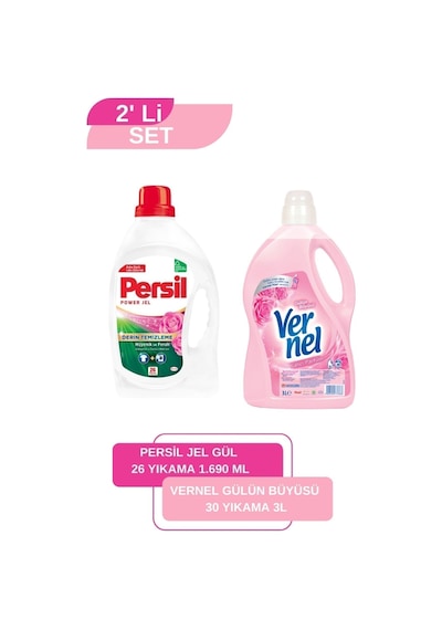 Vernel Gülün Büyüsü 3l + Persil Jel Gül 26 Yıkama set-hnkdtj-5143-6001 1400 ML