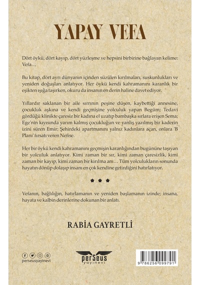 Yapay Vefa 2. Baskı- Rabia Gayretli -perseus Yayınevi