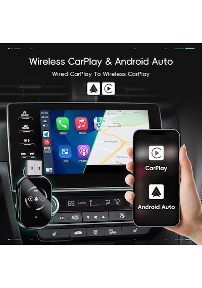 Q1 3in1 Kablosuz Carplay Adaptörü Ekran Yansıtma Telefon Kontrolü Sadece Apple İos İphone İçin Diğer Q1 3in1 Kablosuz Carplay Adaptörü Ekran Yansıtma Telefon Kontrolü Sadece Apple İos İphone İçin Diğer