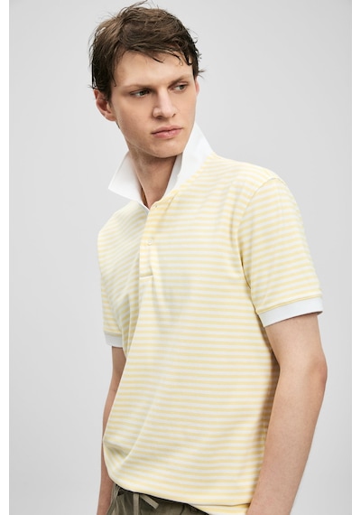 Lufian Landon Erkek Polo T-shirt 111040248 Sarı