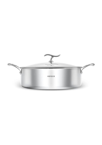 Karaca Plasma Steel 316+ 3Ply Yanmaz Yapışmaz Çelik Karnıyarık Tencere 30 cm
