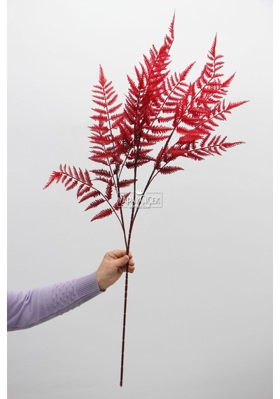 Yapay Retro Uzun Eğrelti Dalı 100 Cm Bordo