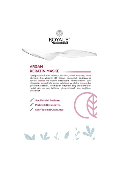 Royale Professional Argan Keratin Hacim ve Dolgunluk Veren Saç Maskesi 500 ML
