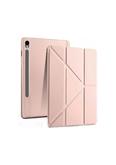 Samsung Galaxy Uyumlu Tab S10 Fe Plus 13.1 Kalemlikli Mars Tablet - Kılıfı - Rose Gold Arka - Kapak