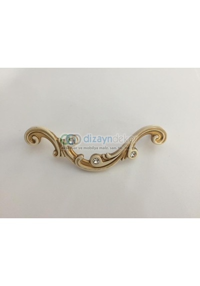 Swarovski Taşlı 128 Mm. Antik Altın Krem
