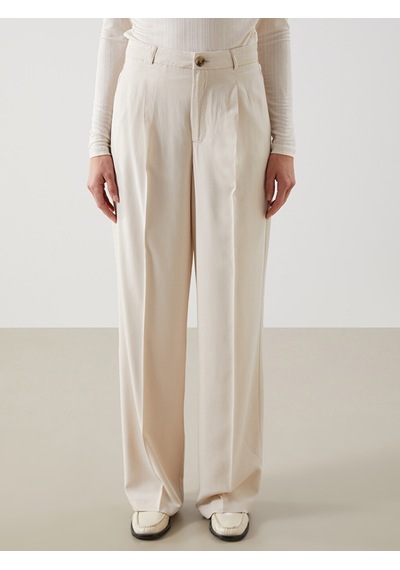 Lcw Vision Bej Loose Fit Keten Karışımlı Kadın Pantolon Lcw Vision Bej Loose Fit Keten Karışımlı Kadın Pantolon