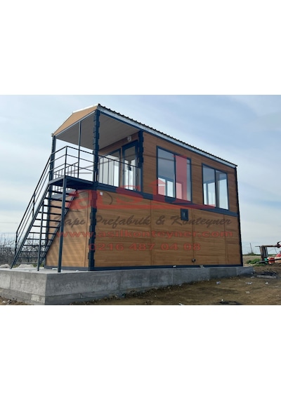 54 M² 2 Katlı,çatı, Verandalı Dış Ahşap Desen Betopan, İç Betopan