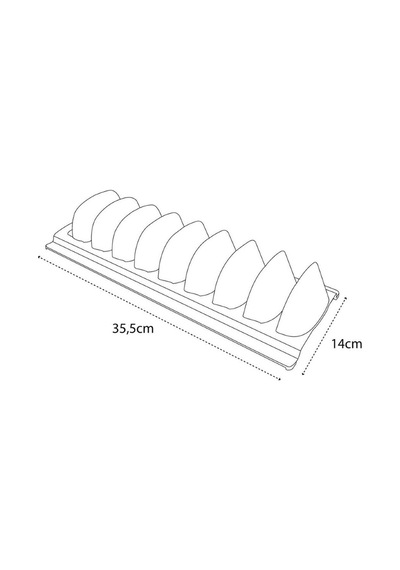 8 Gözlü Tabaklık Tabak Düzenleyici Kurutmalık Organizer Plastik 35 X 15 Gri Tr Diğer