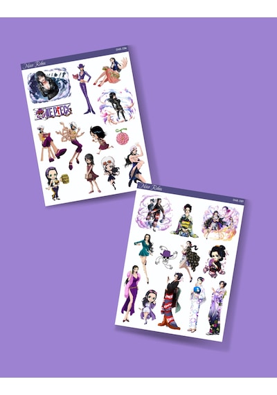 Nico Robin - One Piece 2 Li Sticker Etiket Seti Anime Çıkartmaları Etiket Kağıdı Minithingsart