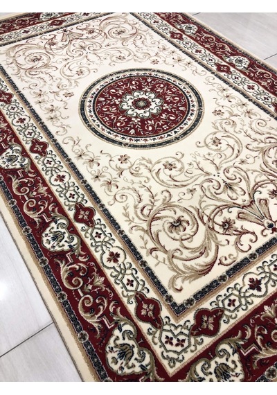 Saray Halı Klasik 11105 R-1 Kırmızı Göbekli 150X230 Halı 4 M2 !