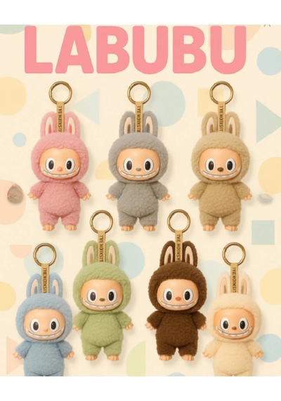 Labubu Peluş Oyuncak Labubu Model Sevimli Bunny Çanta Aksesuarı & Hediyelik Peluş Keychain