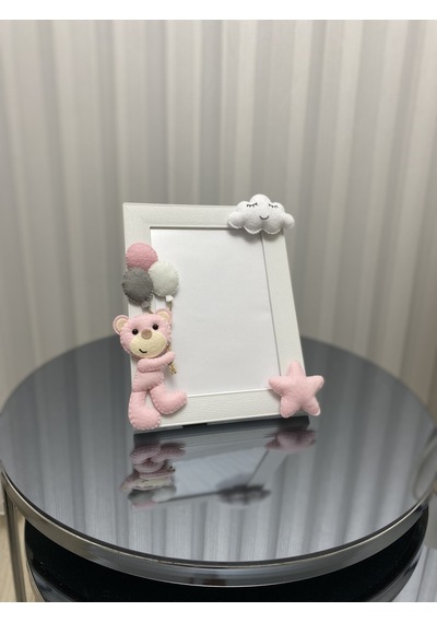 Bebek Odası Çerçeve Açık Pembe Ayıcıklı