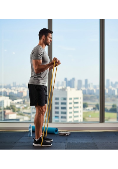 Nk Spor 1 Adet Direnç Lastiği 208cm X 1,5x13mm 3,5-4,5kg Latex Pilates Yoga Spor Egzersiz Fizik Sarı