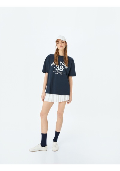 Koton Kolej Baskılı Bisiklet Yaka Kısa Kollu Oversize Tişört Lacivert 5sal10135ık Lacivert Koton Kolej Baskılı Bisiklet Yaka Kısa Kollu Oversize Tişört Lacivert 5sal10135ık Lacivert