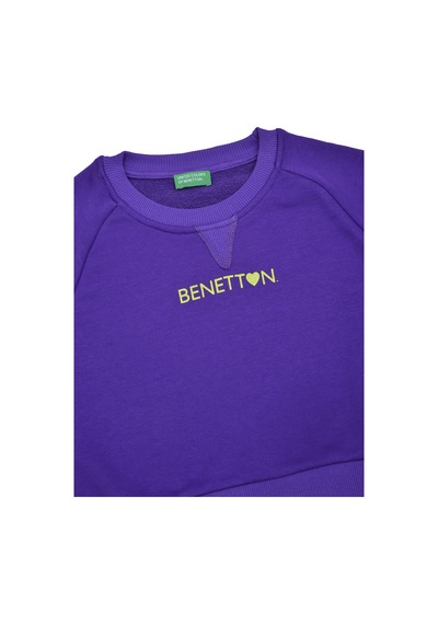 United Colors Of Benetton Kız Çocuk Sweat Bntg21543 Mor Mor