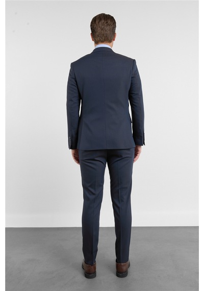 İmza Lacivert Kırlangıç Yaka 6 Drop Slim Fit Tam Astar Esnek Takım Elbise 1001260158