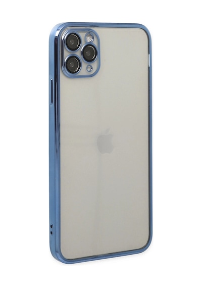 Apple iPhone Uyumlu-  11 Pro Kılıf Razer Lensli Silikon - Açık Mavi