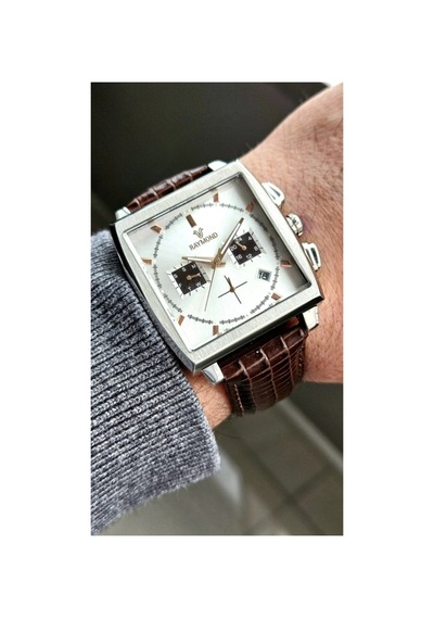 Erkek Kol Saati Rym-83001-gümüş-kahve-beyaz Kahverengi