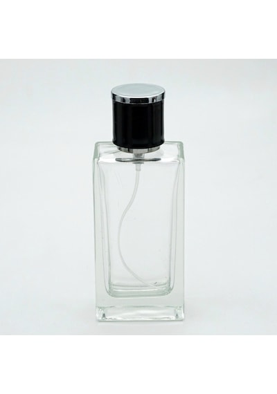 Parfüm Şişesi 50 Ml 3 Adet Şeffaf Dikdörtgen Model Kolay Kapama
