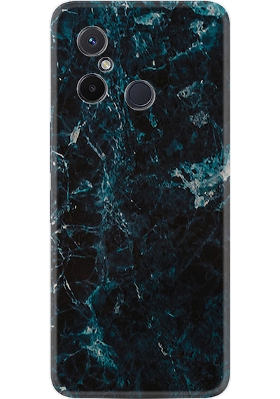 Xiaomi Redmi 12C Kılıf Resimli Desenli Baskılı Silikon Blue Mix Mermer 1377