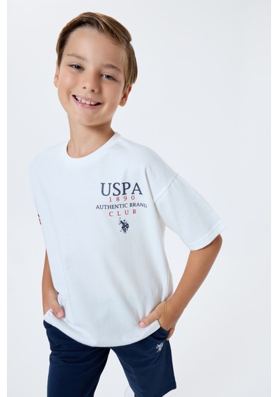 U.s. Polo Assn. Erkek Çocuk Beyaz Bermuda Takım Us2401-c-v1 Beyaz