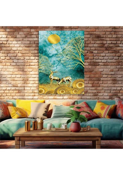 Gerçek Cama Baskı Sanat Temalı Tekli Cam Tablo S187