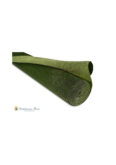 Çift Taraflı Krapon Kâğıdı, No 562/1-yosun & Adaçayı Yeşili, Çiçek Yapım Kağıdı, 180 Gr 50x250 Cm