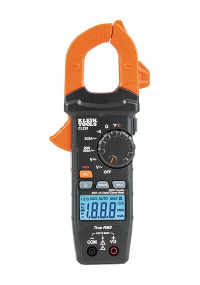 Klein Tools Cl220 Dijital Pens Ampermetre, Otomatik Aralık Ayarlı 400 Amper Ac, Ac/dc Gerilim, Trms