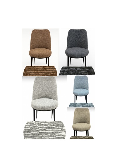 Jakarlı, Çubuk Desen Oval Sandalye Kılıfı, Lastikli, Esnek, Yıkanabilir Sandalye Örtüsü Gri - 797597009 Gri