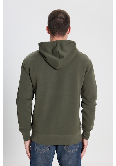 Wrangler Regular Fit Normal Kesim Kapüşonlu İçi Polarlı Haki Sweatshirt W242443801 Haki