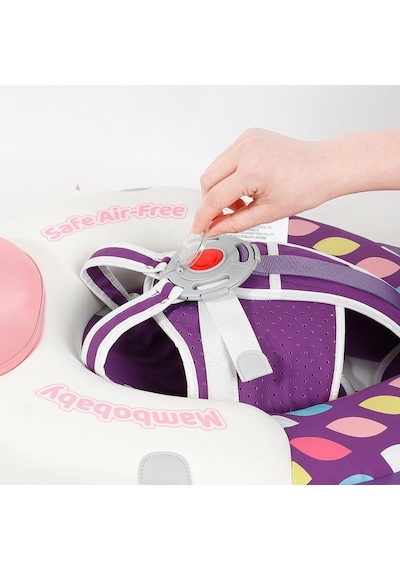 Mambobaby Yüzme Simidi - Pink Colorfish, Emniyetl Gölgelikli Ve Ayak Destekli