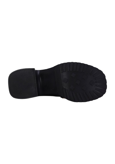 Albini 26101012r Rugan Deri Kadın Topuklu Loafer Siyah-39 Siyah