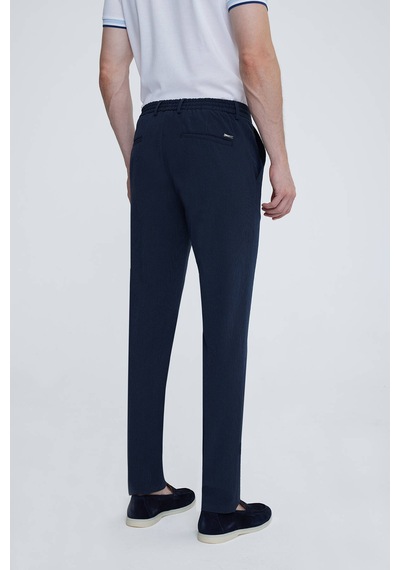 Erkek Lacivert Spor Slim Fit Jogger Yazlık Pantolon