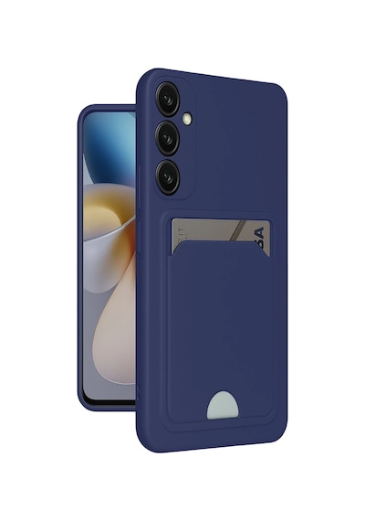 Newface - 111 - Samsung Galaxy Uyumlu A35 5g Kılıf Kelvin Kartvizitli Silikon - Aconcept - - Lacivert