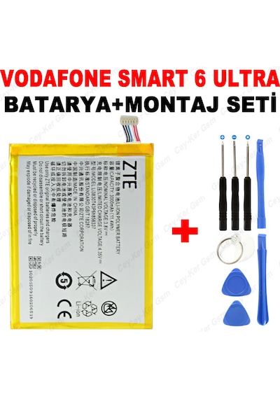Vodafone Smart 6 Ultra Batarya 3000Mah + Tamir Seti
