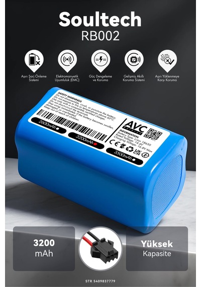 Soultech Rb002 3200mah Robot Süpürge Bataryası M.ö