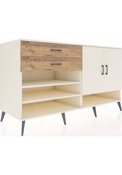 Kronos Konsol 4 Raflı 2 Çekmeceli 2 Kapaklı 176x59x99 Aytaşı-ayta Aytaşı-aytaşı/çam
