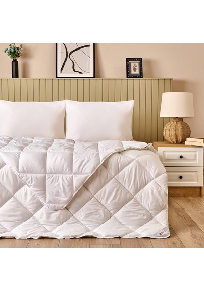 Soft Çift Kişilik Microfiber Yorgan - Beyaz - 195x215 Cm Çok Renkli