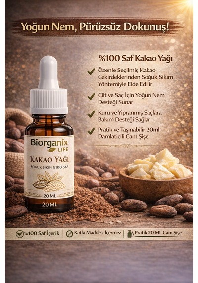 Life Kakao Yağı 20 Ml %100 Saf & Yoğun Nem Etkisi