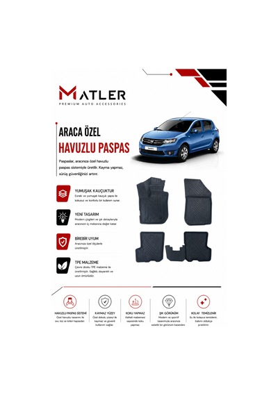 Dacia Sandero 2011 Model 4d Ekstra Havuzlu Paspas