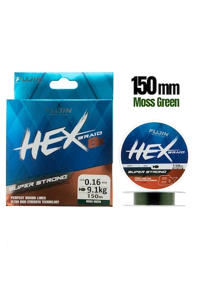 Fujin Yeni Hex 8x 0.16mm 150mt Moss Green İp Misina