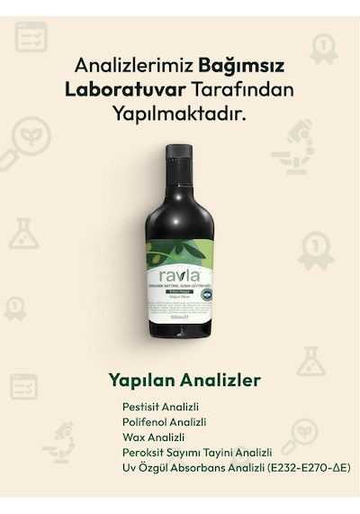 Ravla Organik Erken Hasat Zeytinyağı İçimlik 500ml